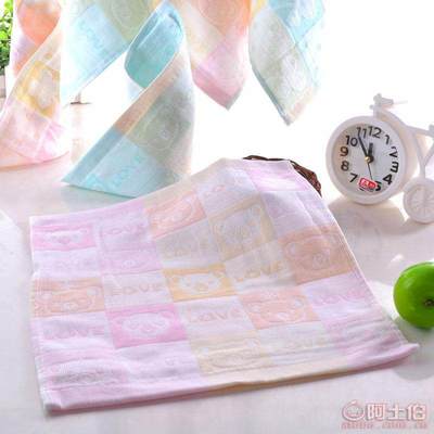 【廠家直銷紗布雙層口水巾嬰幼兒掛鉤口水巾提花熊頭小方巾新品手帕21支,32支】高陽縣鼎軒提花織物廠 - 產(chǎn)品庫