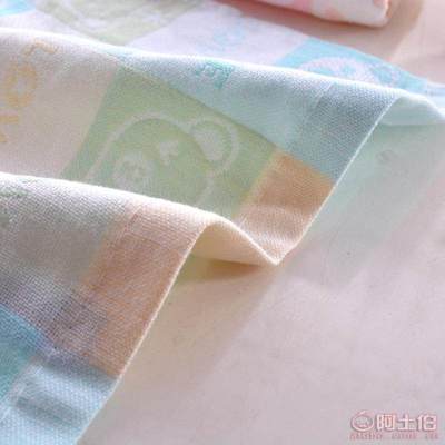 【廠家直銷紗布雙層口水巾嬰幼兒掛鉤口水巾提花熊頭小方巾新品手帕21支,32支】高陽縣鼎軒提花織物廠 - 產品庫
