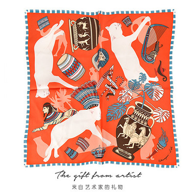 川樸Champur 貝斯特 品質百搭復古真絲小方巾絲巾